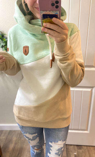 Cucumber/Mocha/Ivory Colorblock Wanakome