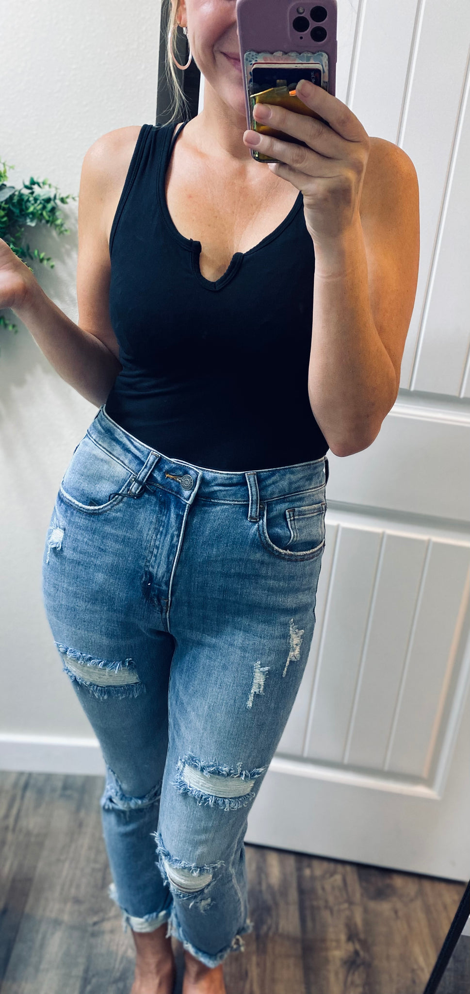 Risen Distressed Boyfriend Denim