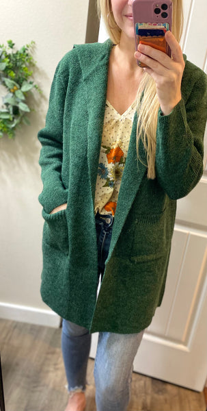 Hooded Pocket Cardigan