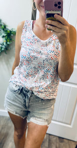 Floral Cutout Tank