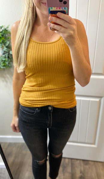 G & L Mustard Ribbed Tank