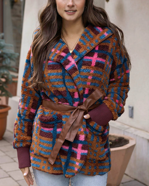 Fleece Plaid Jacket