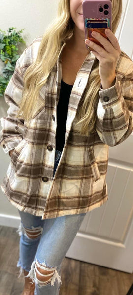 Faux Fur Plaid Shacket