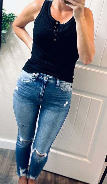 Midwash Distressed Kancan Denim