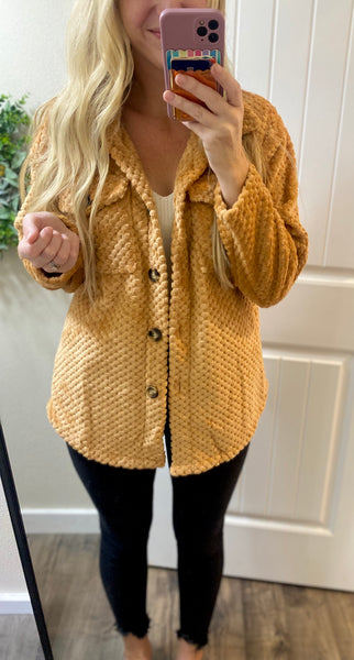 Fleece Sweater Button Cardigan