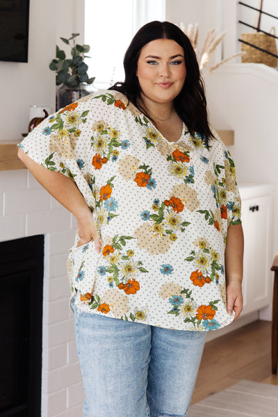 Sale! Floral V-Neck Blouse