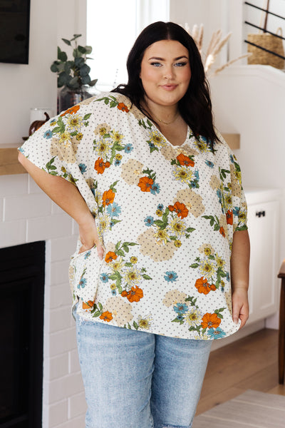 Sale! Floral V-Neck Blouse