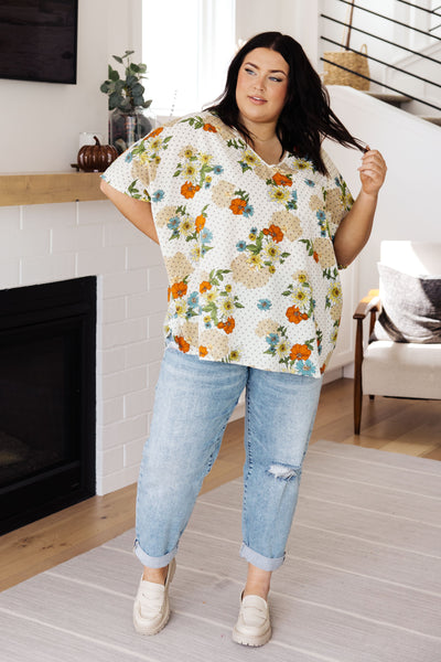 Sale! Floral V-Neck Blouse