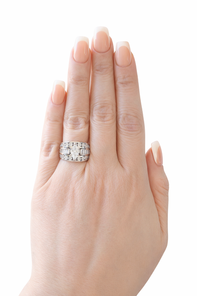 Victoria Marquise Cut Stacked Ring-Silver