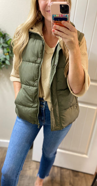 Hooded Puff Vest