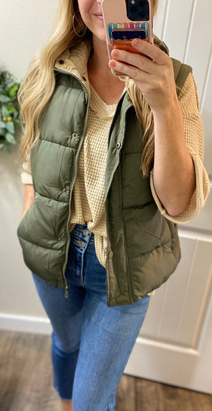 Hooded Puff Vest