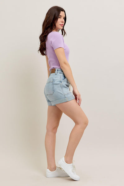 Judy Blue Lightwash or Darkwash Jogger Shorts