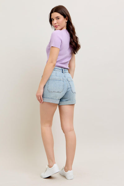 Judy Blue Lightwash or Darkwash Jogger Shorts