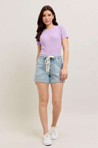 Judy Blue Lightwash or Darkwash Jogger Shorts