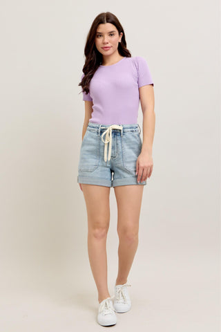 Judy Blue Lightwash or Darkwash Jogger Shorts