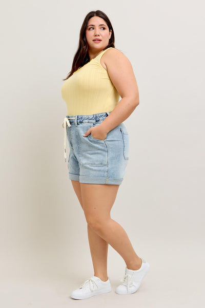 Judy Blue Lightwash or Darkwash Jogger Shorts