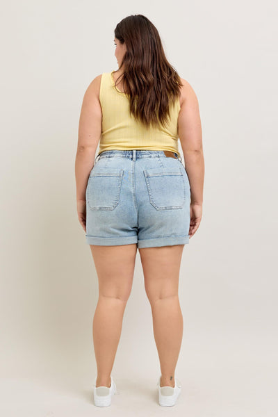 Judy Blue Lightwash or Darkwash Jogger Shorts