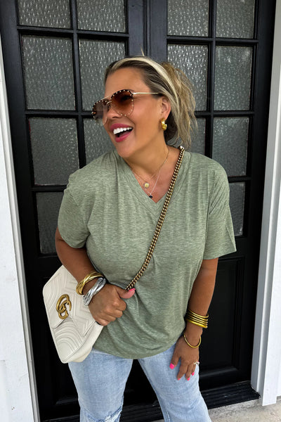 Blakeley Boyfriend Fit V-neck Tees