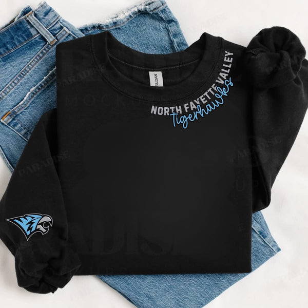 Preorder Custom Neck/Logo Sleeve Sweatshirt or Tee