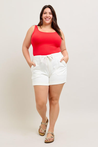 Judy Blue High Waist Cuff Denim Shorts (Small through XL)