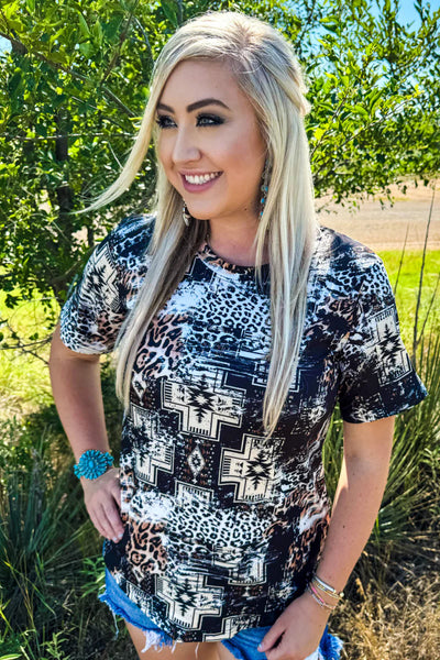Patchwork Short Sleeve Top
