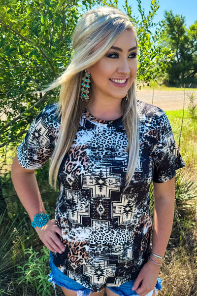 Patchwork Short Sleeve Top