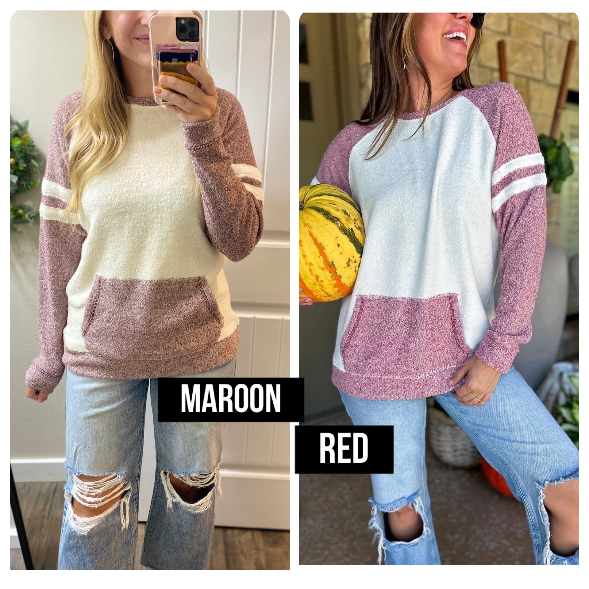 Sale! Sporty Contrast Pullovers