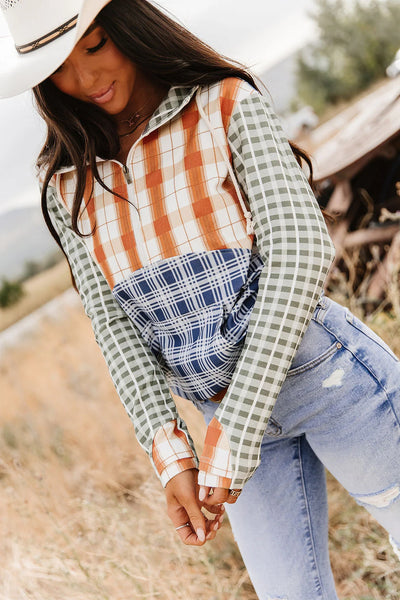 Ampersand Ave. Cowpoke Cutie 1/2 Zip Hoodie