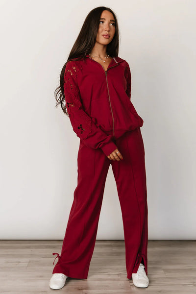 Ampersand Ave. Burgundy Full Zip and/or Pants