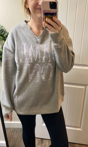 Oversized Game On Pullover