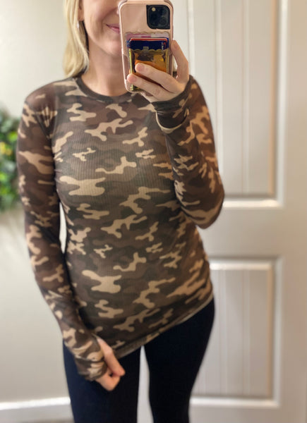 Camo Mesh Long Sleeve