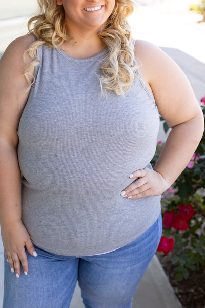 Restock High Neck Ribbed Tanks