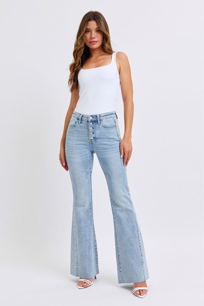 Judy Blue Lightwash Rhinestone Flare Denim