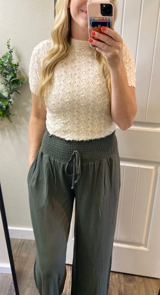 Soft Lace Short Sleeve Top