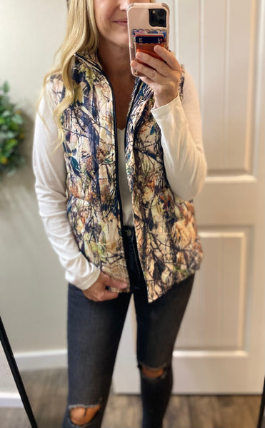 MM Quilted Camo Vest