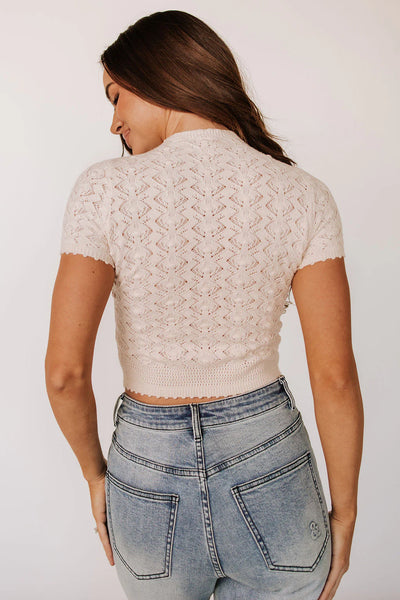 Soft Lace Short Sleeve Top