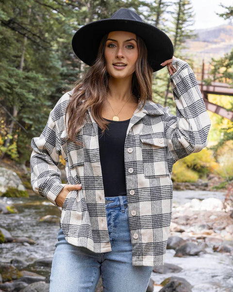 Sale! Plaid Button Up Shacket