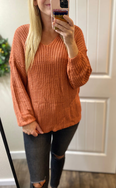 Sale! Ginger Spice or Teal Chunky Knit Sweater