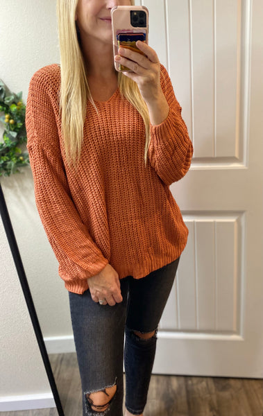 Sale! Ginger Spice or Teal Chunky Knit Sweater