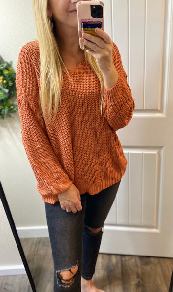 Sale! Ginger Spice or Teal Chunky Knit Sweater