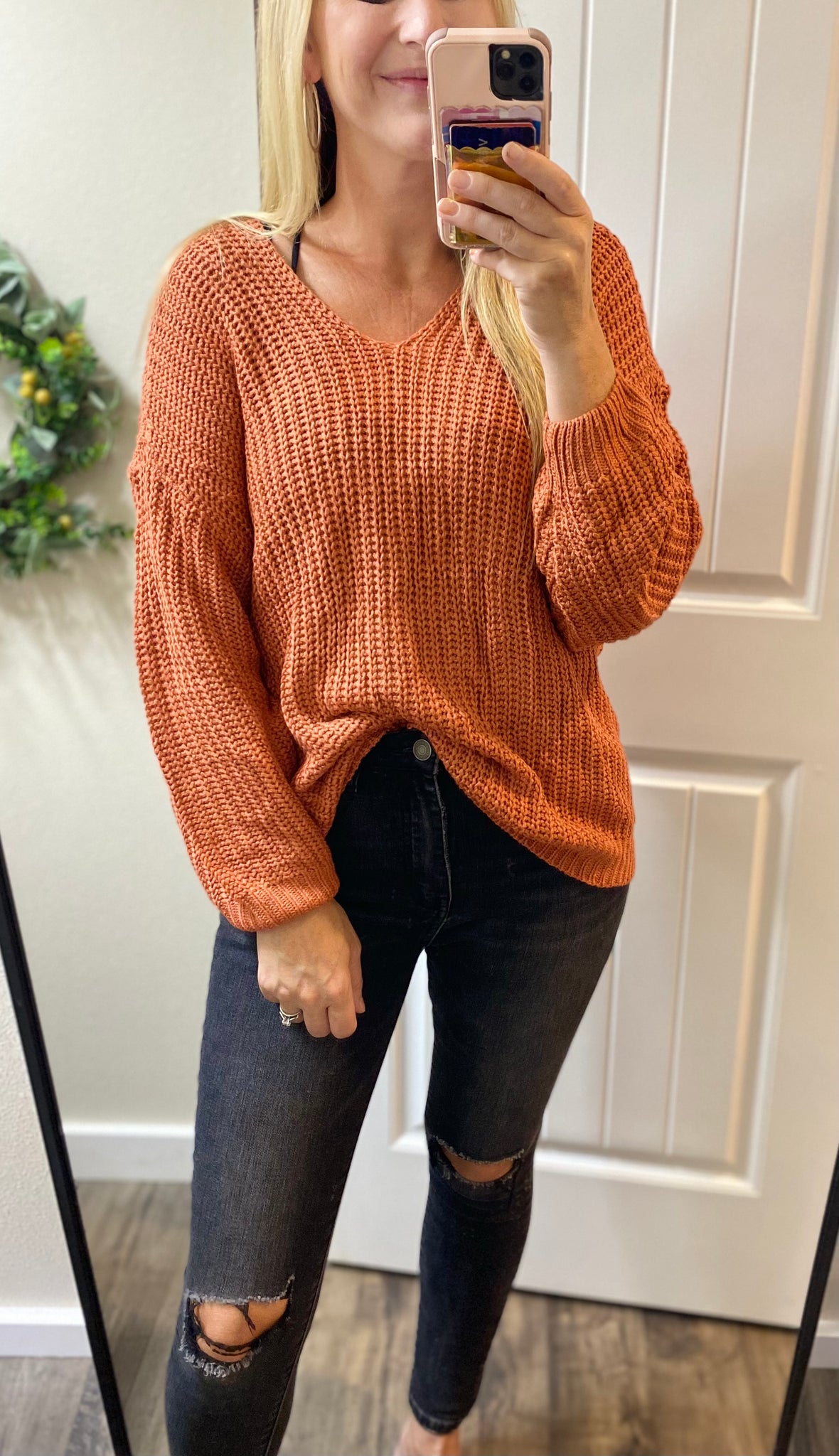 Sale! Ginger Spice or Teal Chunky Knit Sweater