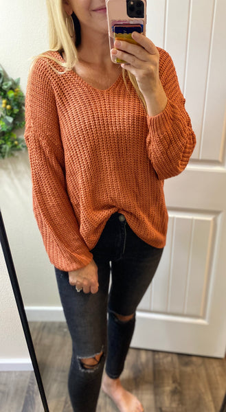 Sale! Ginger Spice or Teal Chunky Knit Sweater