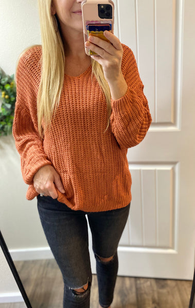 Sale! Ginger Spice or Teal Chunky Knit Sweater