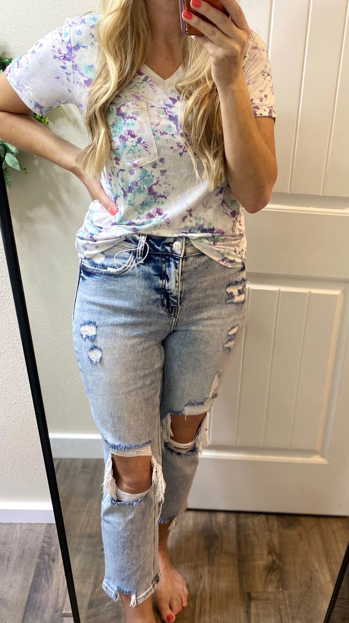 Rizzo High Rise Crop Straight Jeans
