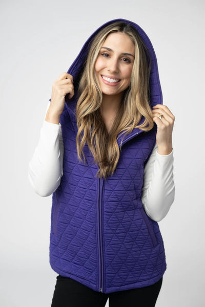 MM Quilted Hooded Vests (Mustard, Rust, Purple)
