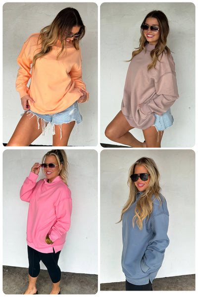 Blakeley Spring Mock Neck Pocket Pullovers