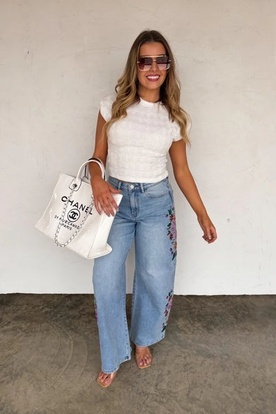 Blakeley Textured Cap Sleeve Top