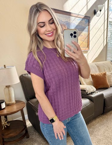 MM Kelly Knit Sweater in Plum