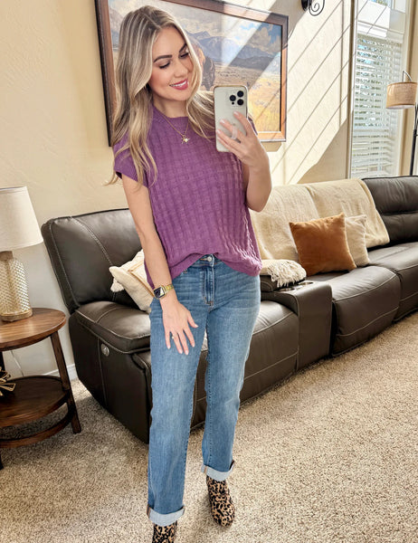 MM Kelly Knit Sweater in Plum