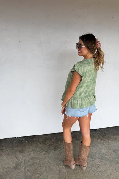 Preorder Blakeley Tie Front Denim Vests